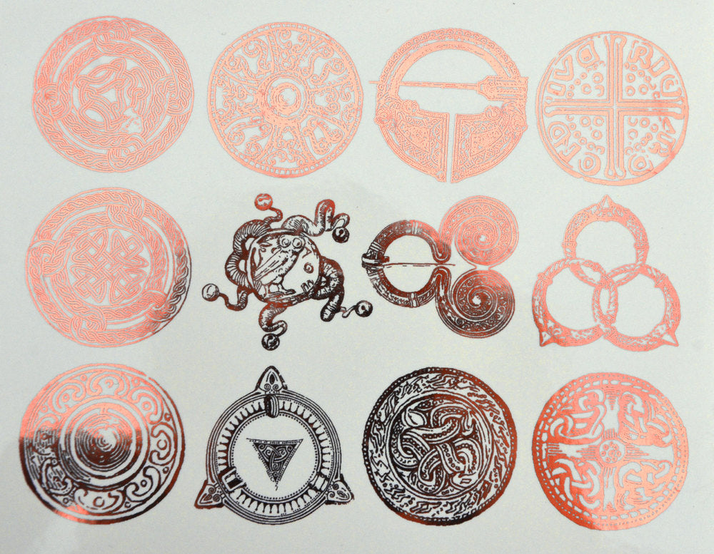 Antique Celtic Decals - Cone 017 - Fused Glass 