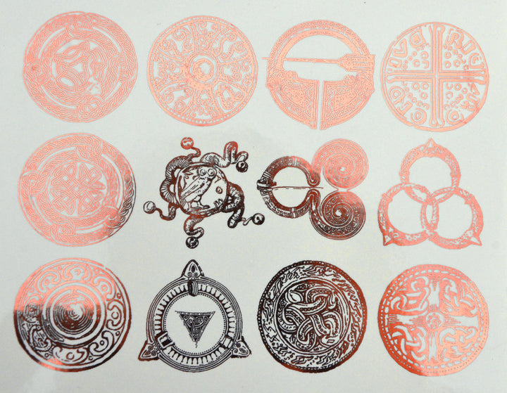 Antique Celtic Decals - Cone 017 - Fused Glass 