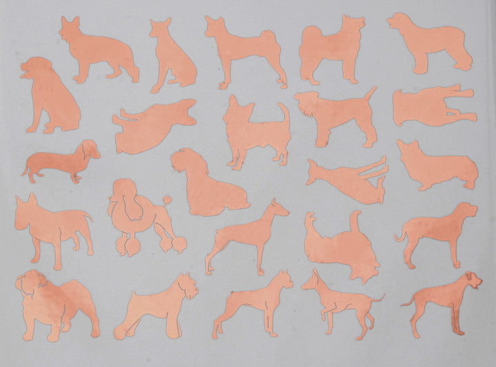 Dog Silhouette Decals - Cone 017 - Fused Glass 