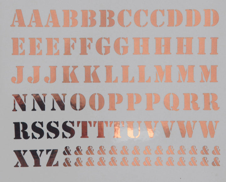 Décalcomanies Alphabet Pochoir - Verrerie - Émail