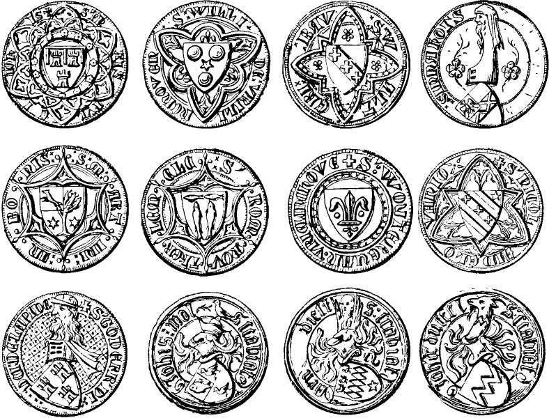 Antique Coin and Seal Decals - Cone 017 - Fused Glass 