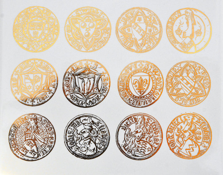 Antique Coin and Seal Decals - Cone 017 - Fused Glass 