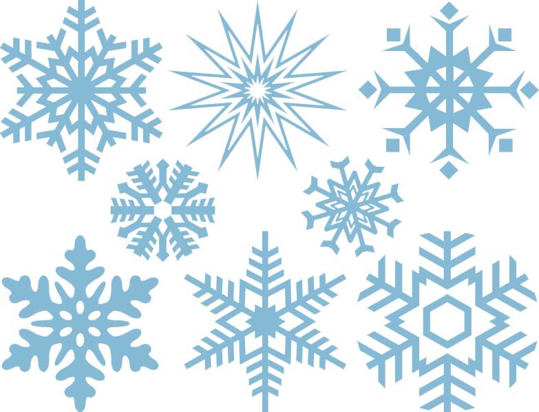 GLOW in the Dark Large Snowflake Decals - Glassware - Cone 021 