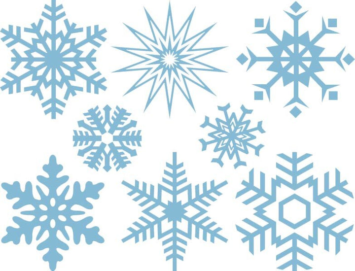 GLOW in the Dark Large Snowflake Decals - Glassware - Cone 021 