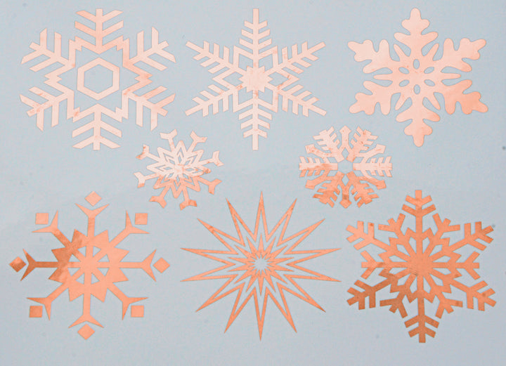 Große Schneeflocken-Aufkleber - Kegel 017 - Geschmolzenes Glas