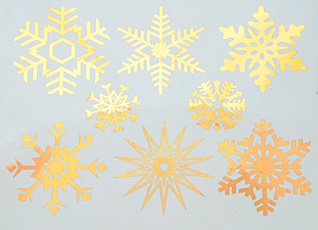 Große Schneeflocken-Aufkleber - Kegel 017 - Geschmolzenes Glas