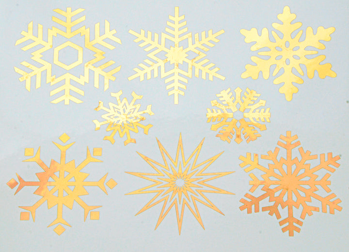 Große Schneeflocken-Aufkleber - Kegel 017 - Geschmolzenes Glas