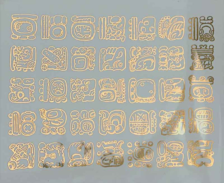 Mayan Glyph Decals - Cone 017 - Fused Glass 