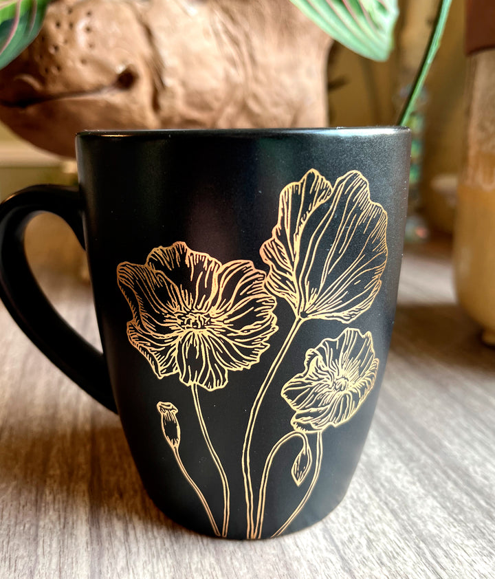 Décalcomanies Coquelicot - Céramique Cône 017 - Verre fusionné - Émail