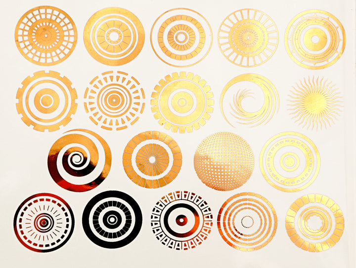 Kleine Kreis-Aufkleber - Kegel 017 - Geschmolzenes Glas