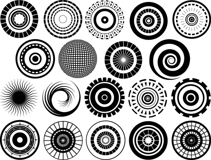 Small Circle Decals - Cone 6 - Inglaze 