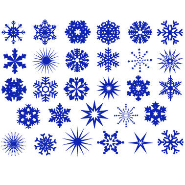 Small Snowflake Decals - Cone 6 - Inglaze 