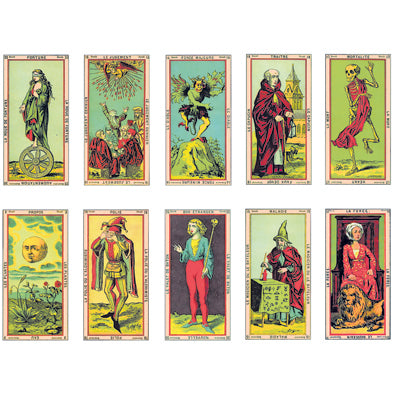 Carte de Tarot Française Antique n°1 Décalcomanies - En-glaçure 2000°F/1100°C